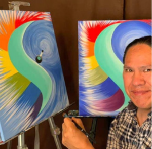 Rainbow Shawl Painting