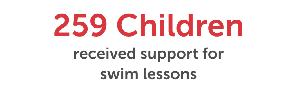 Received support for swim lessons